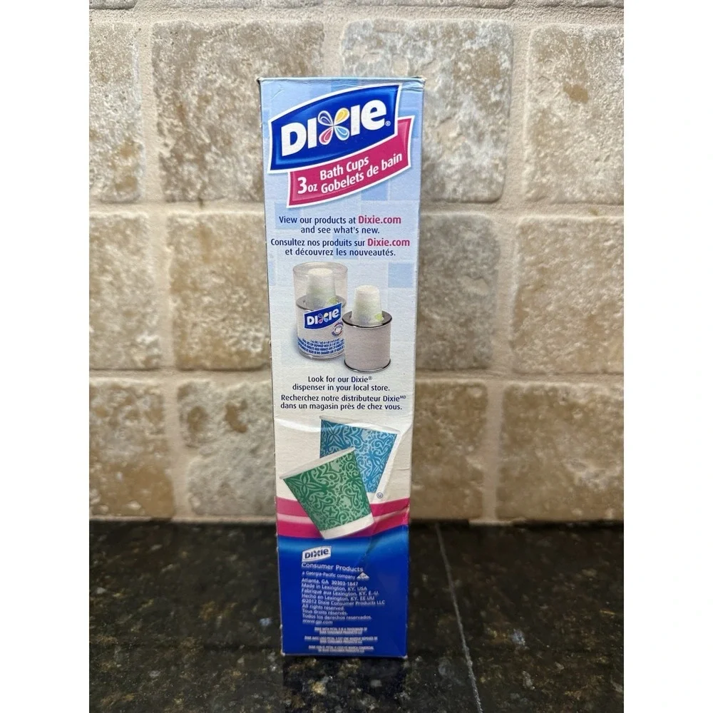 Dixie 2012 3oz Bathroom Cups 174 Count Animal Puzzles Paper Cups Open Box